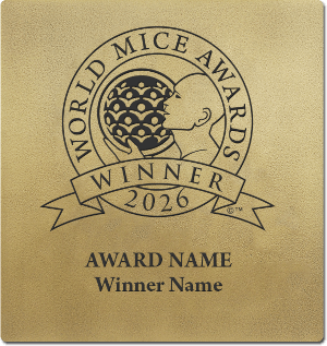 World MICE Awards winner wall plaque